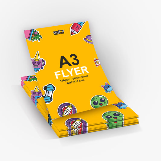 Flyer A3 Size (Glossy paper 170gsm)